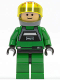 LEGO sw031b Rebel Pilot A-wing (Light Flesh, Trans-Yellow Visor)